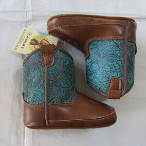 Ariat Lil Stompers Infant 3 Cattle Drive Round Up Western Boots